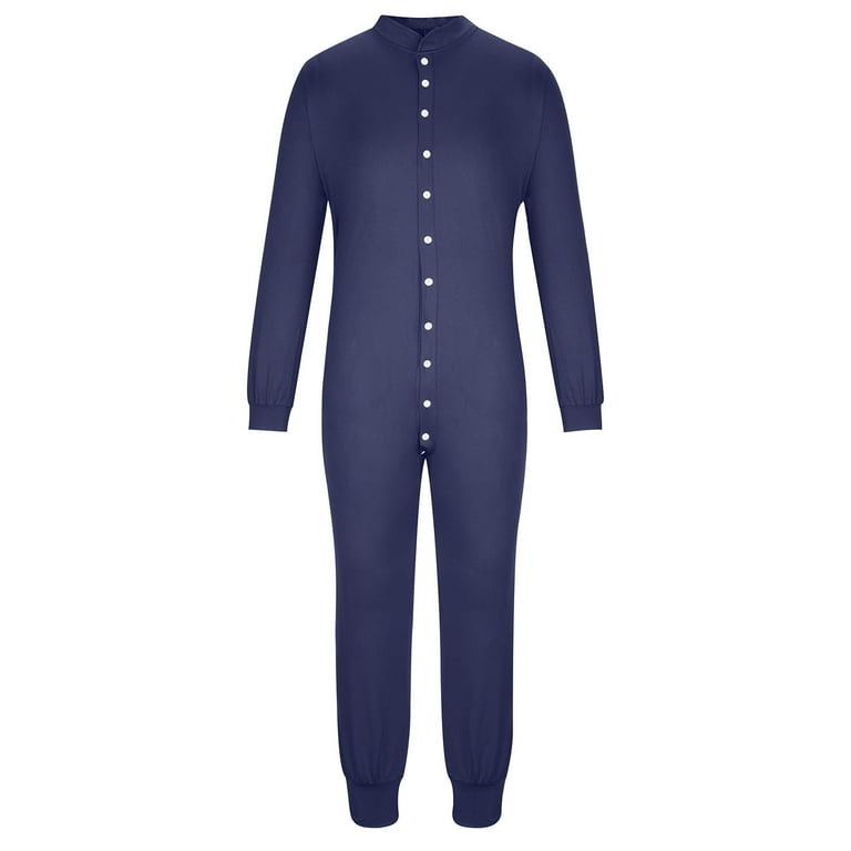 2025年レディースファッション福袋 Piece Onesie,One Mens Long Jumpsuit Henley Onesie Sleeve Clothing