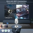 thumbnail image 2 of Salange Mini Projector with Wifi and Bluetooth Support 4K Video Beam Portable Hidden Bracket, 2 of 8