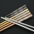 thumbnail image 6 of Cheers US 4Pairs Metal Chopsticks Reusable Stainless Steel Chopsticks Dishwasher Safe Chop Sticks Cute Laser Engraved Non-slip Japanese Korean Chopstick, 6 of 7
