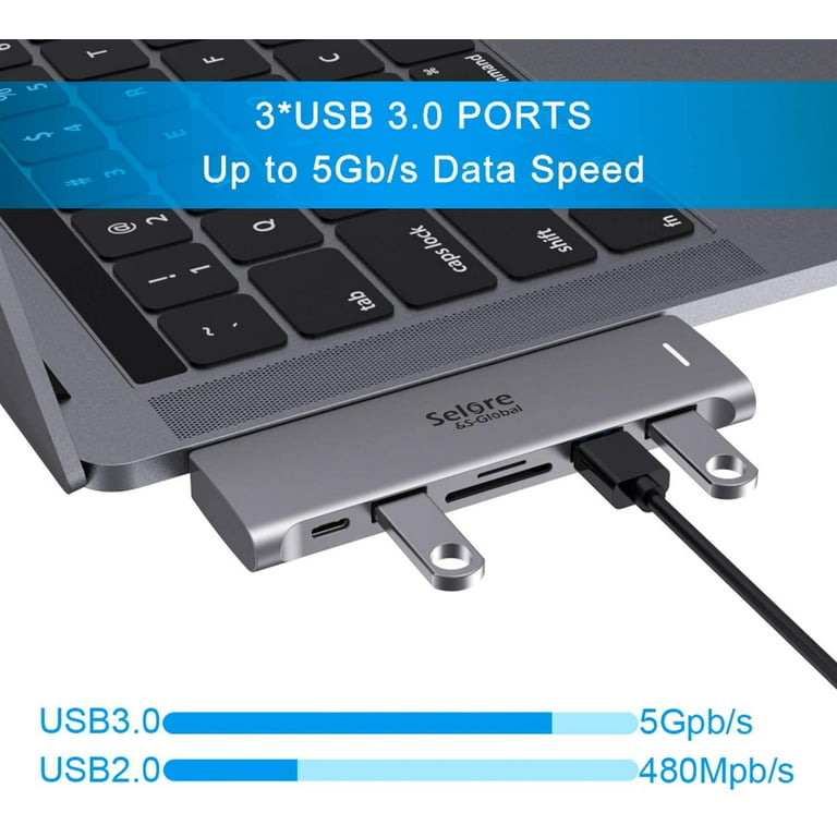 Hub USB C Adaptateur for MacBook Air M1 MacBook Pro 2021-2020-2019-2018 13  15 16 Pouces ,7 in 2 Mac USB HDMI Accessoire USBC 64 - Cdiscount Téléphonie