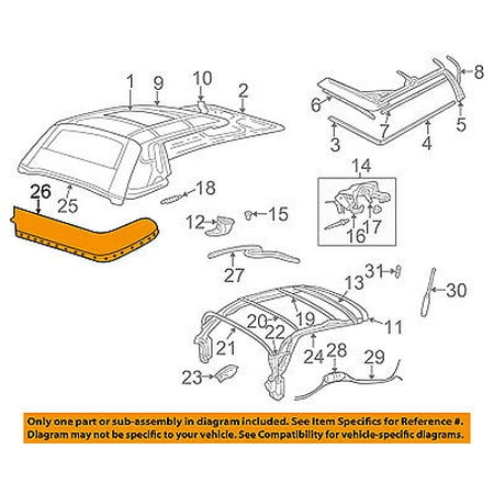 Chrysler Oem 02 05 Sebring Convertible Soft Top Boot Up46xt5ad Chrysler Oem 02 05 Sebring Convertible Soft Top Boot Up46xt5ad