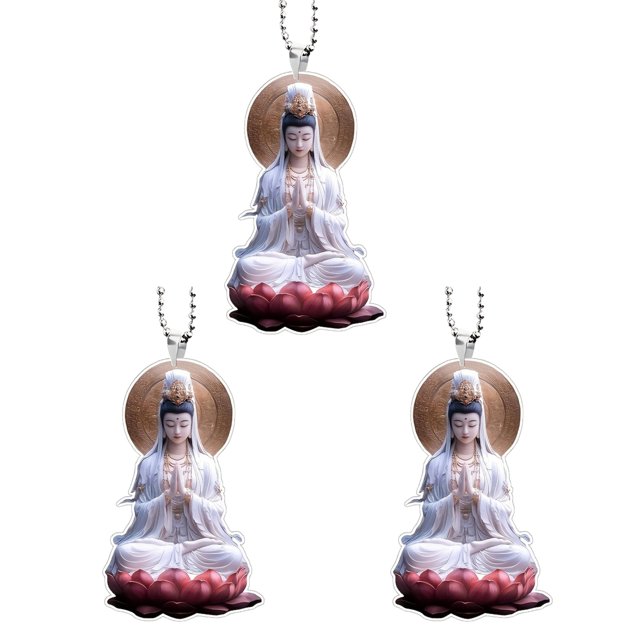 Visland 2D Acrylic Jesus Christ Ornament Car Rearview Mirror Hanging Decor Auto Interior Religious Gift for Christian Retro Faith Accessories