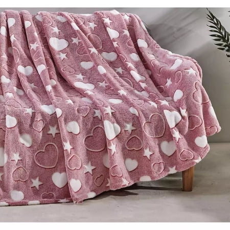 Glow-in-the-Dark 50 x 60 Throw Blankets My Heart Star Glow-in-the-Dark 50 x 60 Throw Blankets My Heart Star
