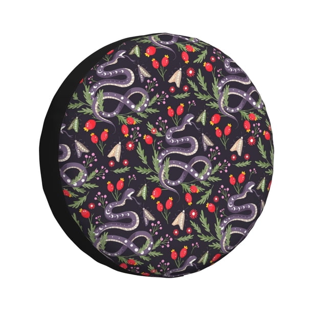 Balery Snakes And Snake Fruit Cubiertas para Neumáticos - Protector Resistente para Neumáticos de Camioneta, SUV, Remolque, Camper y RV-15 inch