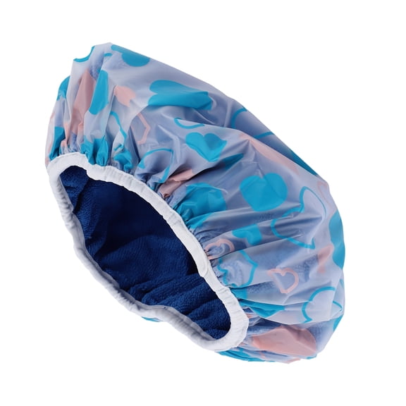 Unique Bargains Women's Reusable Shower Cap for Bathroom 1 Pc Blue