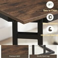 thumbnail image 6 of VECELO 4-Piece Dining Table Set, Kitchen Table with Bench and Two Stools for 4, Space Saving Design Gathering Bench Dining Set for Kitchen, Dining Room, Restaurant, Brown, 6 of 8