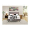 thumbnail image 2 of Homestock Rustic Recluse 2 Piece Bedroom Set - Size Button Tufted Bed - Velvet Upholstered Headboard And A Nightstand-Color:Distressed Jacobean/Brown Taupe,Size:Queen, 2 of 9
