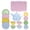 F, variant on Kids Metal Tea Set Toy with Teapot Tray Cups Plates for Pretend Play