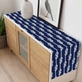 thumbnail image 4 of Navy Blue Knot Table Runner - 70 Inch Long, Kitchen Dining Table Runner Dresser Scarves, Nautical Striped Monochrome Ocean Farmhouse Decor for Coffee Tables Wedding Party Banquet, 4 of 8