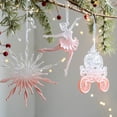 thumbnail image 2 of Colgantes de hielo de simulación de copos de nieve de hadas rosas Adorno colgante para árbol de Navidad 2024 Decoraciones navideñas para el hogar Regalo de Año Nuevo 2025, 2 of 5