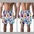 thumbnail image 3 of luoweisi Men's Beach Shorts Quick Dry Swim Trunks with Mesh Lining Dog Paw Prints L, 3 of 5