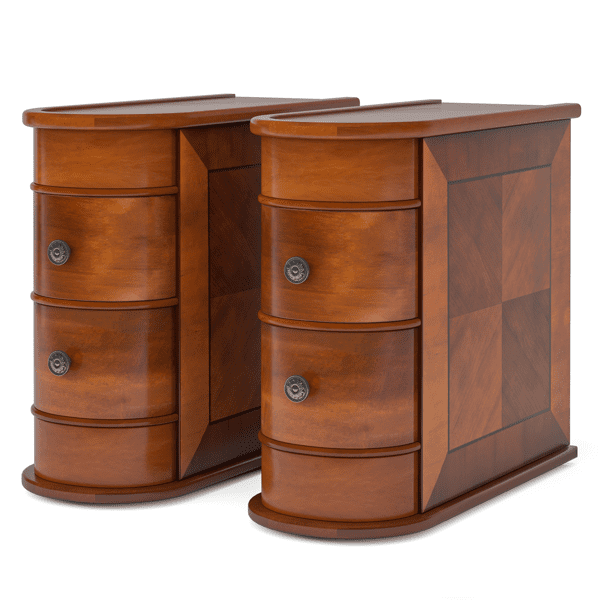 1pc Solid Wood Bedroom Bedside Table with 2 Storage Drawers | Solid Wood Side Table, Suitable for Living Room And Bedroom | Finished Product No Assembly Required
