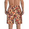 thumbnail image 3 of Yiaed cute record music Skull Print Men's Swim Trunks with Lining Quick Dry Sports Shorts Beach Shorts Boardshorts-Large, 3 of 5