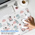 thumbnail image 4 of Long Mouse Pads for Desk,White Cow Milk Cloud Pattern Desk Mats on Top Of Desks, Desk Mouse Pad Extra Large with 3mm Non-Slip Base and Stitched Edge for Gaming,Office,Work,Home 31.5"x11.8", 4 of 6