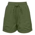 thumbnail image 5 of Shorts for Women 2026 Summer Elastic High Waist Drawstring Wide Leg Relaxed Fit Casual Shorts with Pockets, 5 of 10