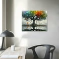 thumbnail image 4 of Orinice Framed Tree of Life Canvas Wall Art Colorful Abstract Graffiti Tree Art Print Plant Picture Botanical Painting Poster Home Wall Decor for Living Room Bedroom Bathroom Office  20x16in, 4 of 6