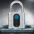 thumbnail image 3 of Waterproof Usb Charging Fingerprint Lock Smart Padlock Door Lock 0.1sec Unlock Portable Anti-theft Fingerprint Lock Zinc, 3 of 4