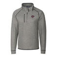 thumbnail image 2 of Men's Cutter & Buck Heather Gray Jacksonville Jumbo Shrimp Big & Tall Mainsail Sweater-Knit Half-Zip Pullover Jacket, 2 of 3