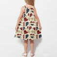 thumbnail image 4 of Jinhomg Girls Sleeveless Summer Dresses Fancy American Flag Graphic Midi Dress Casual Comfy Spaghetti Strap Cami Dresses Toddler Kids 4Th Of July Gifts Beige 3 Years, 4 of 8