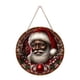 thumbnail image 2 of Adorno En Madera Redondo Xihbxyly 2 Piezas Papá Noel Decoración Colgante, 2 of 6