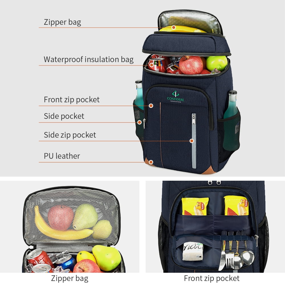 Backpack Coolers Insulated Leak Proof 30 Cans- Portable Cooler Lightweight for Beach, Travel, Camping & Lunch, Cooler Backpack for Men & Women, Insulated Compartment & USB Port