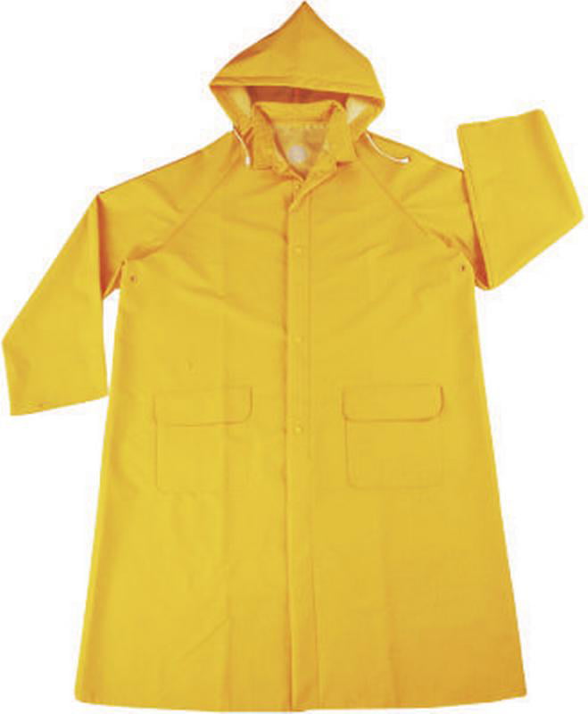 Waterproof Rain Coat MA305 Long Work Jacket Mac Fishing Dog Walking Hooded PVC 