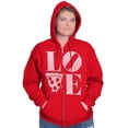 thumbnail image 5 of Pizza Lovers Italian Foodie Love Zip Hoodie Sweatshirt Women Brisco Brands M, 5 of 6