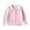 Pink#kids cardigan, variant on Girls Cardigan Sweaters Hollow Out Contrast Peter Pan Collar Long Sleeve Cardigans Casual Knitted Button Down Jacket Purple,2 Years