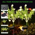 thumbnail image 4 of Syenll Solar Gardenia Lights Outdoor, 2 pack Decorative LED Solar Flower Lights, Waterproof Solar Pathway Lights for Yard Lawn Patio Decoration, Warm Light, 4 of 8