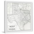 thumbnail image 2 of Marmont Hill Vintage Map of the State of Texas Framed Wall Art, 12" x 12", 2 of 6