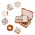 thumbnail image 5 of REGALWOVEN 2 Layer Jewelry Box for Women Girls Birthday Gifts, PU Leather Jewelry Organizer Case Storage Display Holder with Drawer Brown 9*6*3.5in, 5 of 7