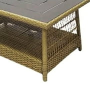 Four Seasons Courtyard Positano 40 x 26 Wicker Coffee Table, Brown