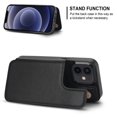 thumbnail image 6 of Allytech 2 in 1 Detachable Wallet Case for iPhone 12 Pro / 12 6.1" with Card Holder, [Large Capacity] PU Leather Magnetic Snap Kickstand Shockproof Anti-Drop Case Support Wireless Charging, Black, 6 of 9