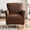 Coffee, variant on TOPCHANCES Single Armchair Slipcover, Stretch Faux Leather Chair Covers, Accent Chair Protector for Living Room Banquet (Coffee)