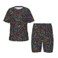 thumbnail image 1 of Fotbe Musical Notes Pijama Estampada de 2 Piezas para Niños – Ropa de Dormir de Manga Corta Cómoda para Niños y Niñas, Camiseta y Shorts de Algodón-4X-Large, 1 of 6