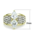 thumbnail image 2 of Two-Tone IP Gold (Ion Plating) Stainless Steel Ring with AAA Grade CZ in Clear for Women Clear Stone Color Style TK3442 Size 7, 2 of 4