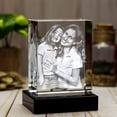 thumbnail image 2 of AISENIN 3D Crystal Photo Mothers Day Gifts for Women Her Wife Men Mom Husband Great Personalized Customized Gift Custom Birthday 3D Picture Rectangle Couples Gifts, 2 of 5