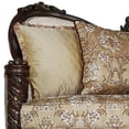 thumbnail image 4 of Traditional Style Wooden Sofa with 6 Pillows, Brown, 4 of 5