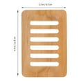 thumbnail image 3 of Drainable Home Bathroom Decoration for Living Soap Holder Tray Rectangle Travel Teak, 3 of 6