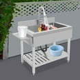 thumbnail image 4 of Single Bowl Kitchen Sink, Stainless Steel Sink, Kitchen Sink with Pull-Out Faucet, for Kitchens, Bathrooms, Farms, Backyards, Garages, Laundries, and More, 4 of 14