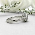thumbnail image 3 of HeartsAndYou 2.6ct Engagement Ring for Women Pear Cut Moissanite Round Accent Halo 18k White Gold over Silver, 3 of 6