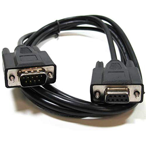 6 ft DB9 M/F Serial Extension Cable RS232 Black Color SF Cable 