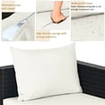 thumbnail image 4 of Spaco 5 Pieces Patio Rattan Furniture Set with Coffee Table-Off White, Wicker Furniture Conversation Sets, Coffee Table for Garden, Poolside, Backyard, 4 of 9