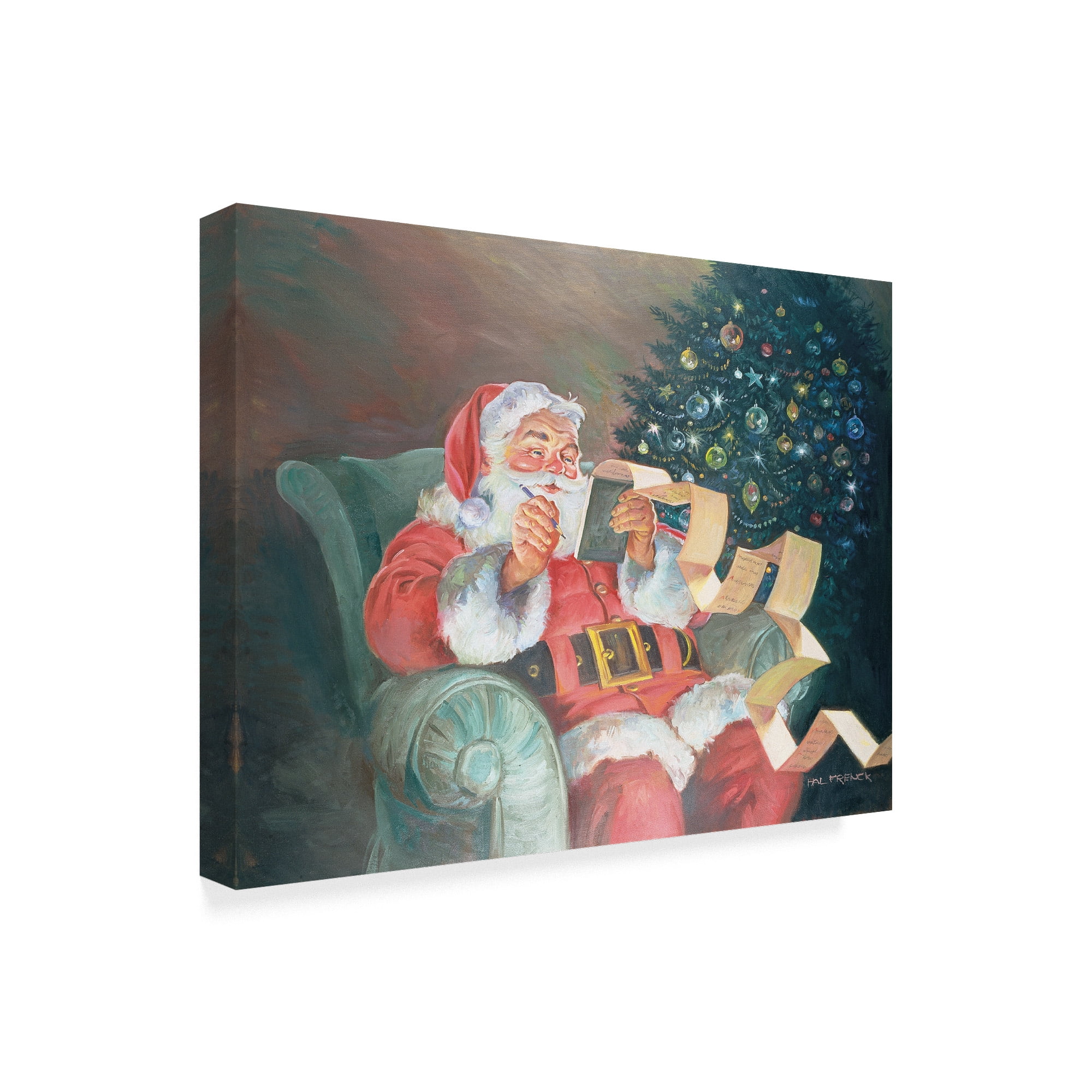 Trademark Fine Art 'Checking His List' Canvas Art by Hal Frenck