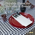 thumbnail image 5 of Impresserve Edge Collection 8" Disposable Plates, Cranberry Red (20 Pack) Heavy-Duty Plastic Dinnerware for Appetizers, Weddings, Parties, and Catering, 5 of 9