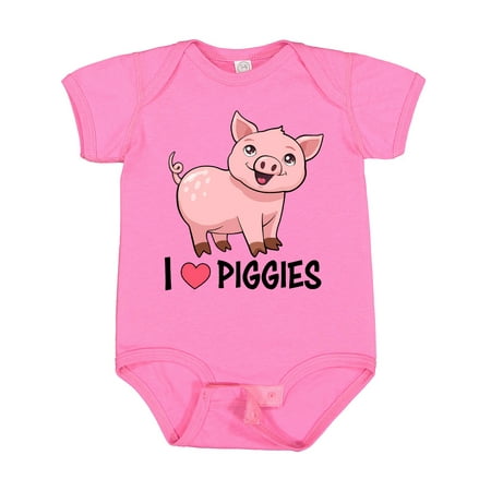 

Inktastic I Love Piggies- Cute Pig Gift Baby Boy or Baby Girl Bodysuit