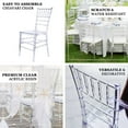 thumbnail image 4 of Efavormart Pack of 12 | Clear Resin Transparent Chiavari Chair Armless Stackable Chairs Crystal Clarity, Invisible Plastic Construction, Unique Style, 4 of 11