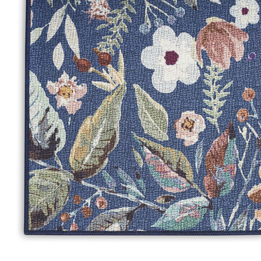 Nourison Nourison Washables Floral Navy Multicolor 5'2" x 7' Area Rug (5x7)