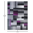 thumbnail image 3 of Flash Furniture Elio Rectangular Contemporary Black, Grey, Purple Area Rug, 6' x 9', 3 of 5