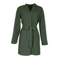thumbnail image 3 of Gamivast Shirt Dresses for Women Long Sleeve Collar Button Down Work Dresses Tie Waist Tunic Dress Knee Length Business Casual Office Daily Wear Fall, 3 of 8